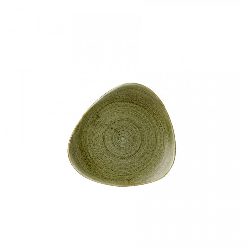 Stonecast Plume Olive Triangle Plate 22.9cm