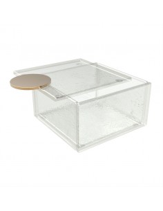 Glass Studio Clear Square Box With Lid 11 x 11 x 6.5cm