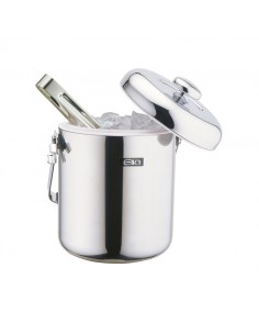 S/S Ice Bucket 1.3ltr With Tongs And Holder