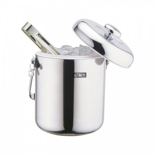 S/S Ice Bucket 1.3ltr With Tongs And Holder