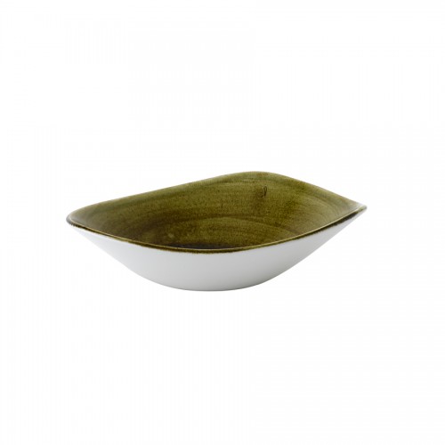 Stonecast Plume Olive Triangle Bowl 23.5cm