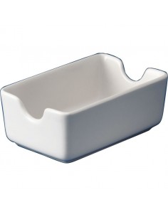 Whiteware Sugar Sachet Holder 11.7cm