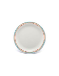 Duo Plate Narrow Rim Multi Swirls 17cm Polycarb