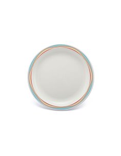 Duo Plate Narrow Rim Multi Swirls 17cm Polycarb