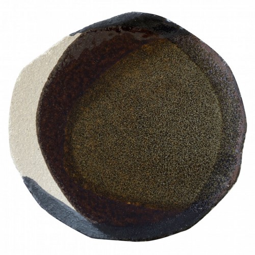 Jars Wabi Seidou Green/Black Plate 23 x 21cm