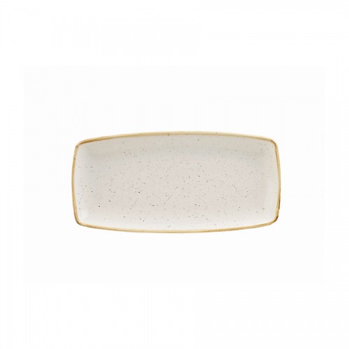 Stonecast White X Squared Oblong Plate 11.75 inch