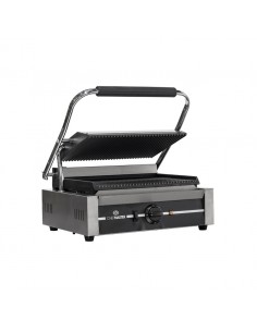 Chefmaster Large Single Contact Grill - Ribbed