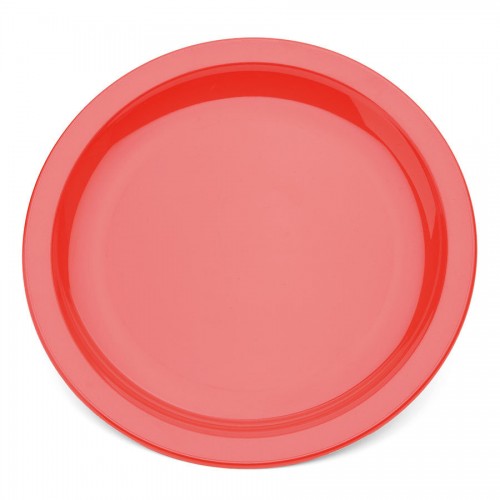 Plate Narrow Rim Red 17cm Polycarbonate