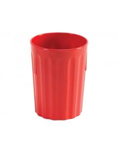 25cl Red Polycarbonate Fluted Tumbler