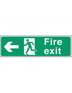 Safety Sign Fire Exit Left Arrow