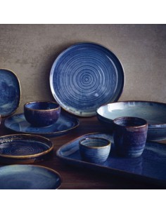 Terra Porcelain Aqua Blue Presentation Plate 21cm
