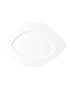 Allspice Oval Flat Plate Vanilla 35cm