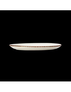 Brown Dapple Oval Plate Coupe 20.25cm (8inch) 2