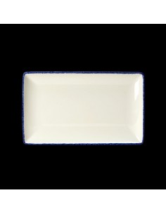 Steelite Blue Dapple Rectangle One 27cm x 16.75cm