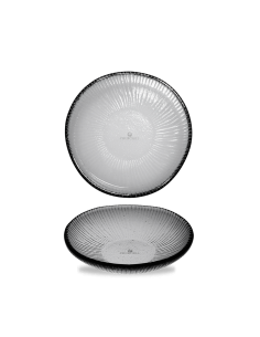 Dusk Glass Round Bamboo Bowl 17Cm