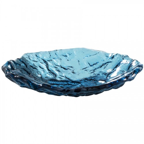 Pordamsa Mar Blue Glass Oval Bowl 23 x 17cm