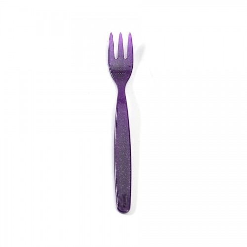 Polycarbonate Fork Small 17cm Purple Sparkle