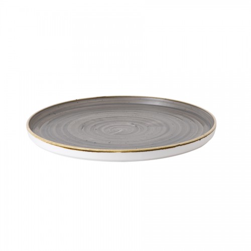 Stonecast Peppercorn Grey Walled Plate 27.5cm