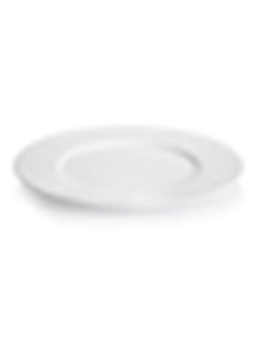 L Couture White Wide Rim Dinner Plate 32cm