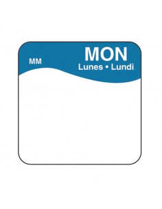 Daymark label Monday Removable Square 2.5cm