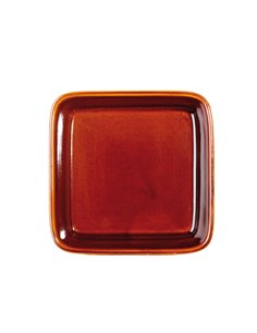 Rustics Square Deli Dish Brown Stoneware 13cm 2