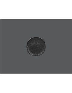 Roks Round Flat Coupe Plate 15cm Black