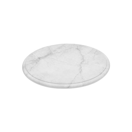 White Marble Effect Melamine Round Platter 285x14mm