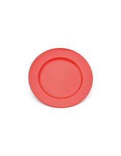 Plate Broad Rim Red 24cm Polycarbonate