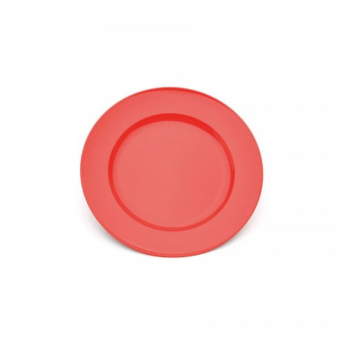 Plate Broad Rim Red 24cm Polycarbonate
