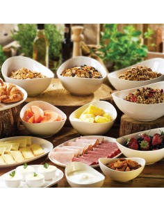 Moonstone Bowl Oval White 21 x 23.2cm 1.12ltr 2