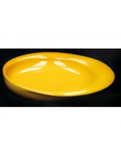 Dignity Plate Raised Lip Green 23cm Ceramic