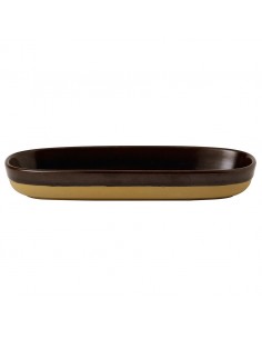 Emerge Cinnamon Brown Shallow Tray 23.3cm