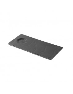 Basalt Trays With Double Well Indent 12 x 25cm
