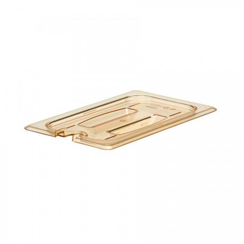 Gastronorm Notched Lid High Heat Poly 1/4 Amber