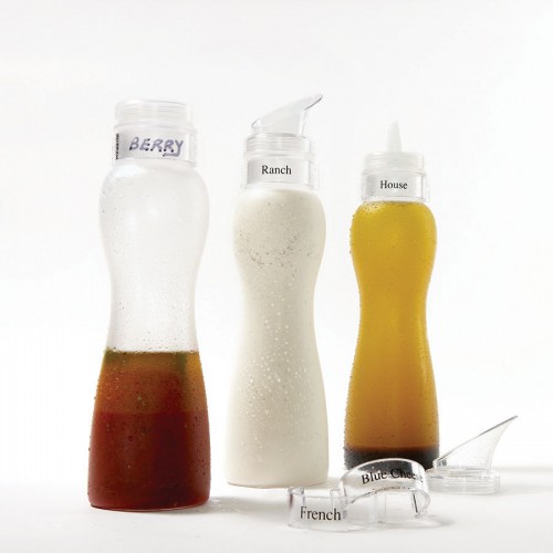 Salad Dressing Bottle 473ml With 4 Lids