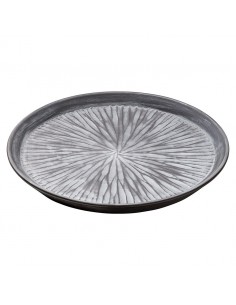 Stella Grey Flat Round Plate 18cm