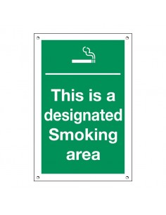 Exterior Sign This Is A Designated Smoking Area