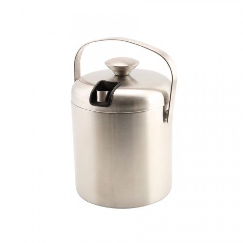 Genware Insulated S/S Ice Bucket & Tongs 1.2 Litres