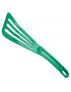 12 inch x 3 1/2 inch Slotted Spatula Green