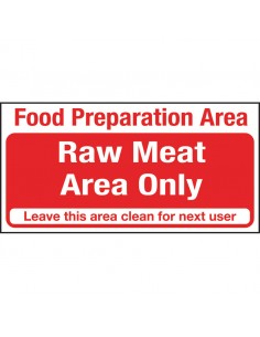 Kitchen Food Safety Raw Meat Area Only