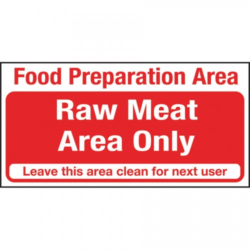 Kitchen Food Safety Raw Meat Area Only