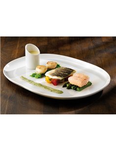 Moonstone Bowl Oval White 11 x 14cm 28.5cl 2