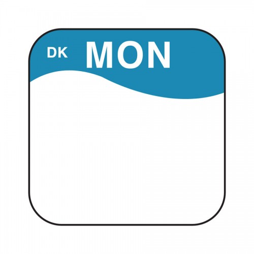Daymark label Monday Permanent Square 1.9cm