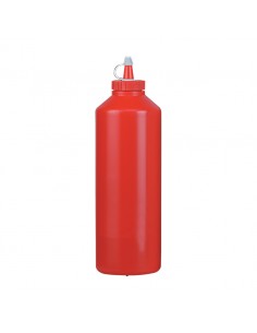 Sauce Bottle Red Plastic 100cl