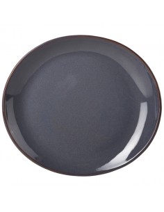 Terra Stoneware RusticBlue Oval Plate 29.5 x 26cm