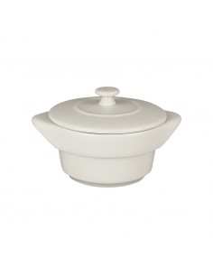 Chef's Fusion Round Cocotte & Lid White 10cm