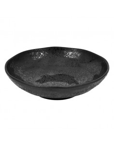 Noir Black Crackle Glaze Bowl 240 x 240 x 50mm 1.3ltr