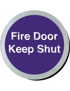 Safety Sign Fire Door Keep Shut 7.5cm Diameter