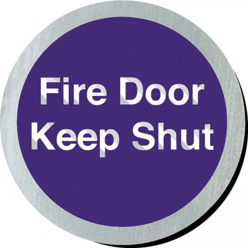Safety Sign Fire Door Keep Shut 7.5cm Diameter