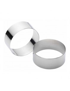 KC Set of Two Stainless Steel Large Cooking Rings
